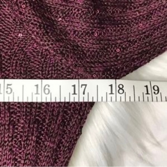 NWT Apt. 9 purple sequins tunic sweater size Small fall pull over - Picture 4 of 5